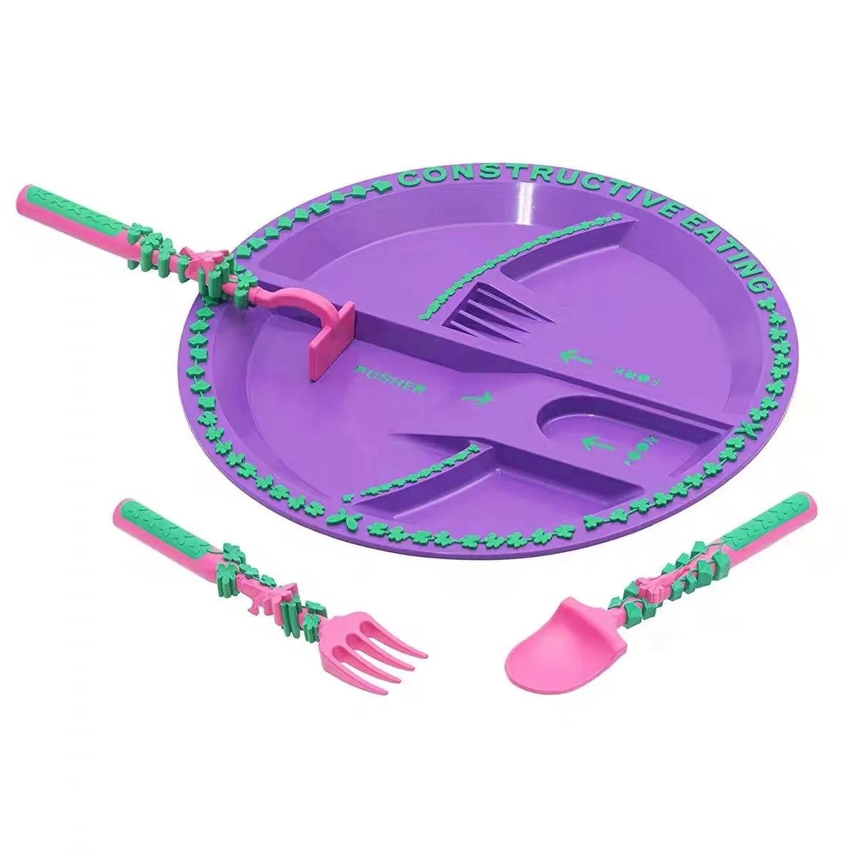 BPA Free Children Plate Knife Fork Spoon Tableware Set™-Choice Paradise