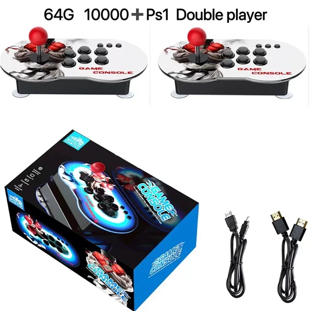 Consoles de videogame Dual Joystick Gameconsole 10000+ jogos HD Suporte 4 jogadores Familygame Game Stick para PS1/GB/CPS/SFC/FC_voghion.com