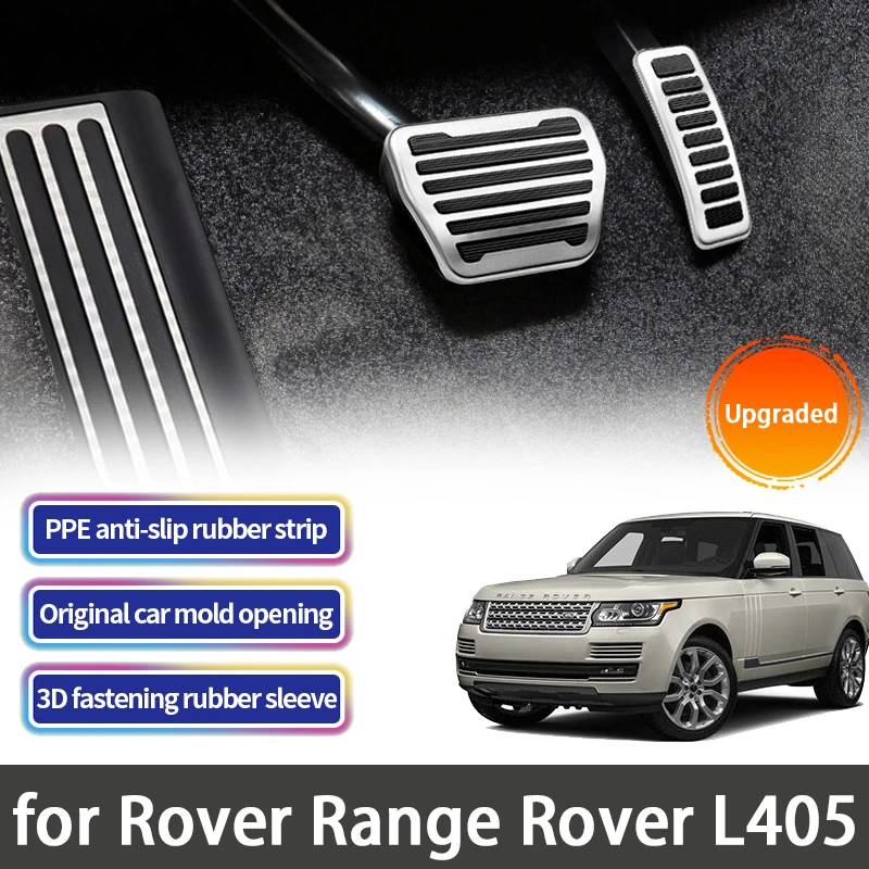 Car Foot Pedals for Land Rover Range Rover L405 2012~ Gas Fuel Accelerator Brake No Drilling Restfoot Pedal Cover Pads