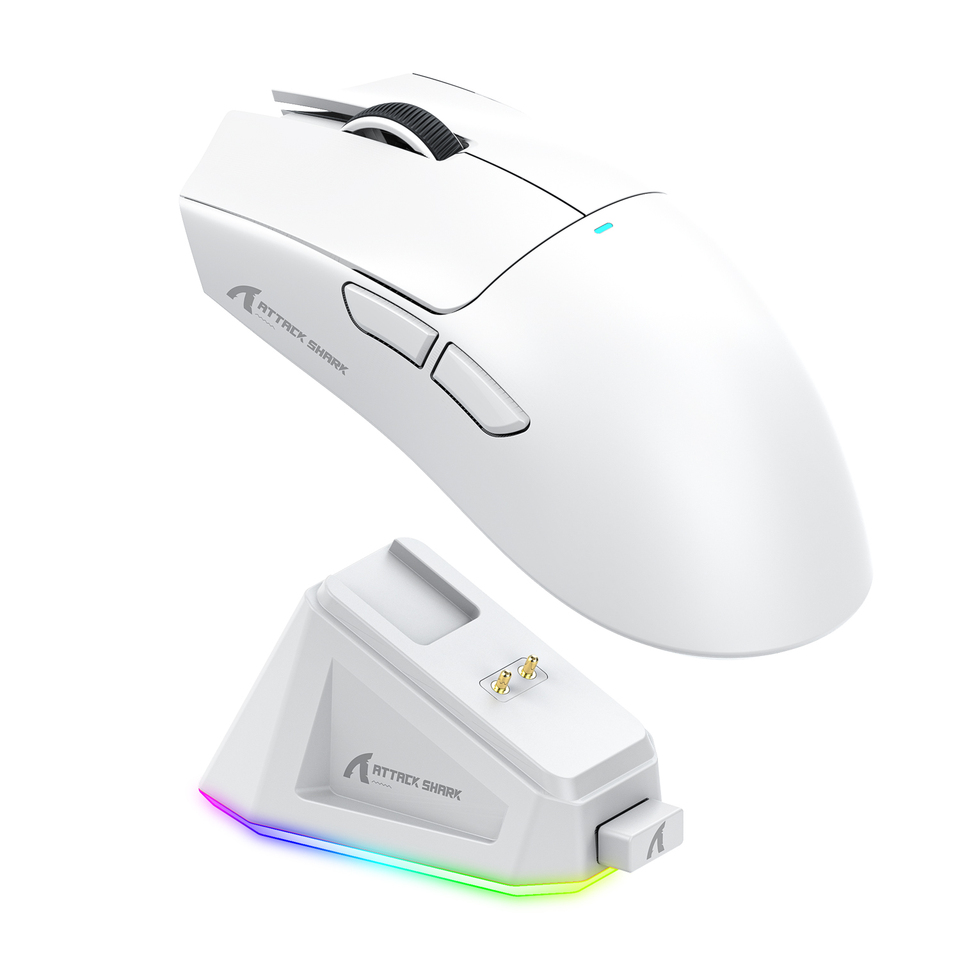 Attack Shark X11  Bluetooth Wireless Mouse Three Mode 2.4G PAW3311  RGB  PC Magnetic charging dock ,Gaming E-sports Mouse