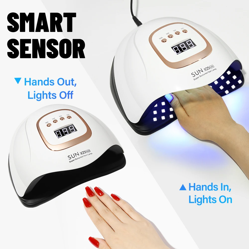 Nail Lamp LED 380W For Gel Nails Fast Curing Dryer 81 LEDS 4 Timers Professional UV Light