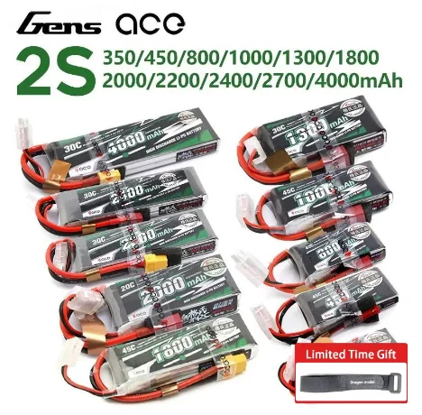 Batterie LiPo 2S 7.4V RC 800mAh à 4000mAh 20C-45C XT60/JST/T