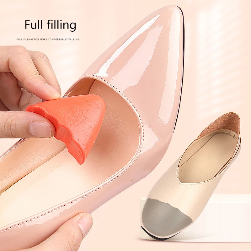 PU Foam Toe Plug Soft Half Insoles Reusable Toe Sponge Filler Insert For Shoes Adjustable Too Big Foot Brace Pads Unisex Inserts shoe insoles forefoot pads toe pads forefoot cushion