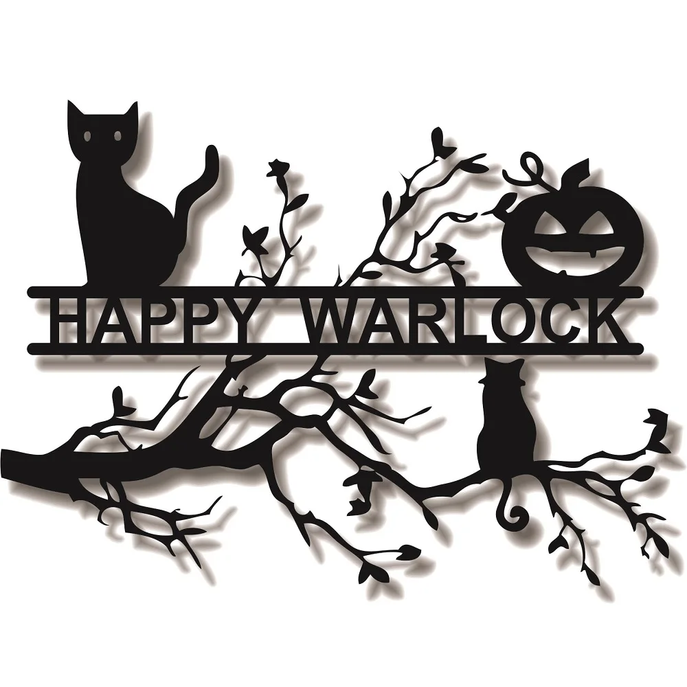 

Pumpkin With Bats Metal Sign happy Halloween Scene With Pumpkins Metal Sign Pumpkin Initial Monogram Metal Wall Art