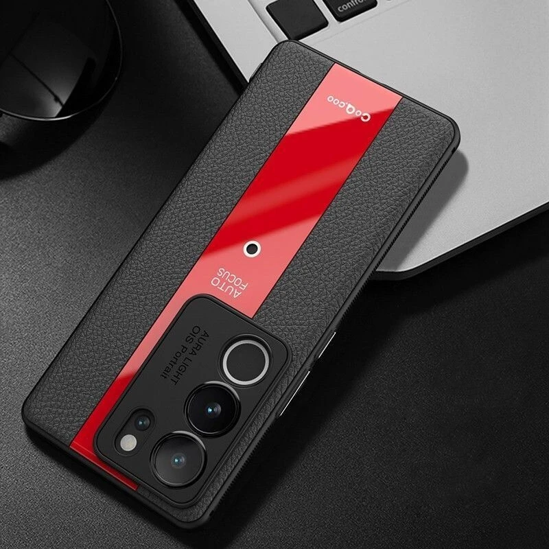 Luxurious Leather Phone Case – Stylish Soft Back Cover with Camera Protection and Shockproof Bumper
