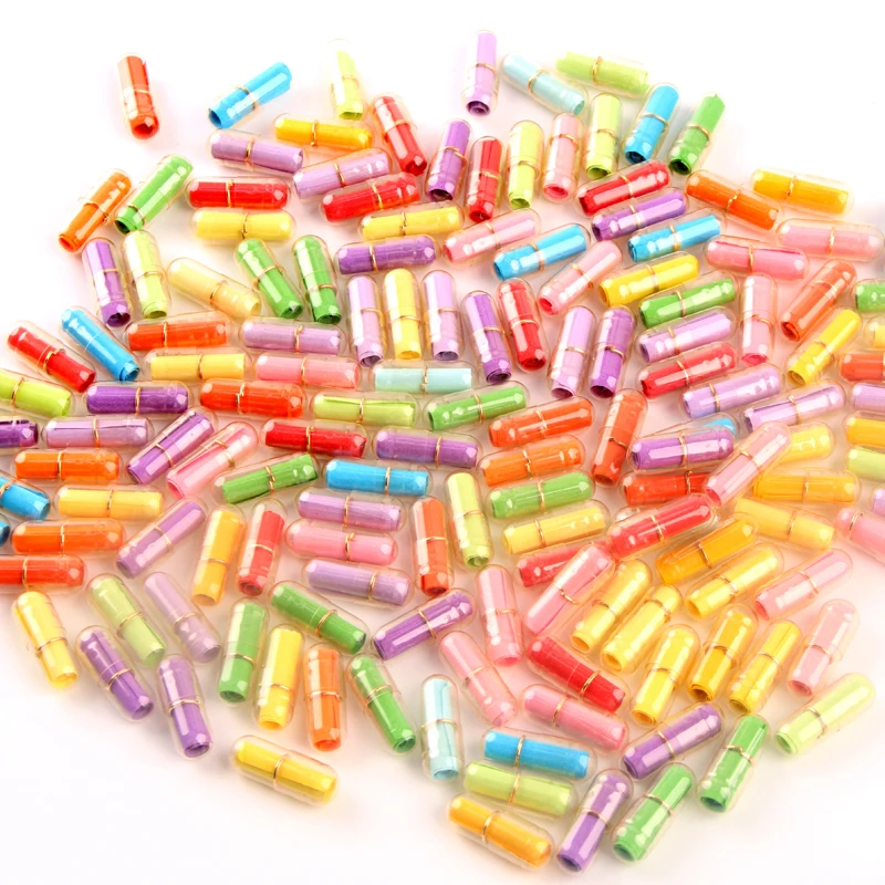 Message Letter Capsules 50Pcs Clear Wish Bottle Blank Letter Paper Envelope Capsule