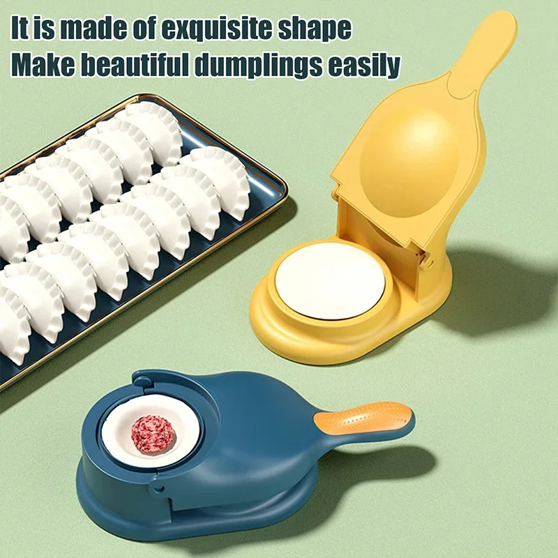 2 In1 Kitchen Dumpling Mold Rolling Dough Dumpling Machine Pressing Skin Tool Home Manual Baking Pastry Machine Dumpling Maker Tool