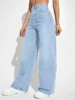 2024 new women's wear European and American loose Denim wide leg pants slimming high waist all-match jeans for women 3