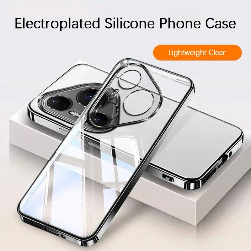 Luxury Glossy Frame Ultra Slim Transparent Shockproof Phone Case