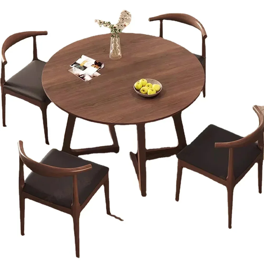 

Small Modern Dining Table Space Saving Round Set Dining Table Center Restaurant Kitchen Furniture