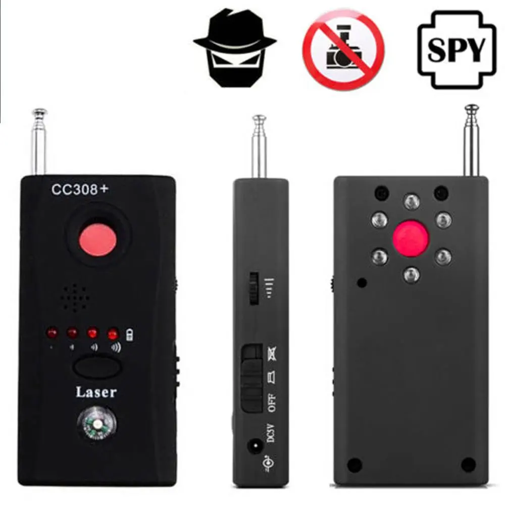 Multi-Function CC308+ Wireless Camera Lens Signal Detector Radio Wave Signal Detect Cameras Full-range WiFi RF GSM Device Finder