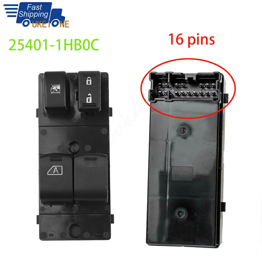 

Автомобильные аксессуары 25401-3BB0C для Nissan Micra K13 2010-2018, электрический выключатель стеклоподъемника, кнопка подъема, запчасти для интерьера