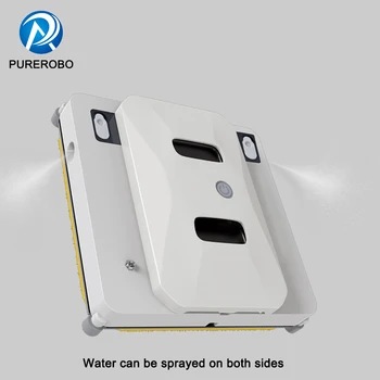 Purerobo 스퀘어 초박형 창 청소 로봇 물 스프레이 기능 자동 세척 창 유리 거울 타일 클리너 스마트 앱 및 원격 제어