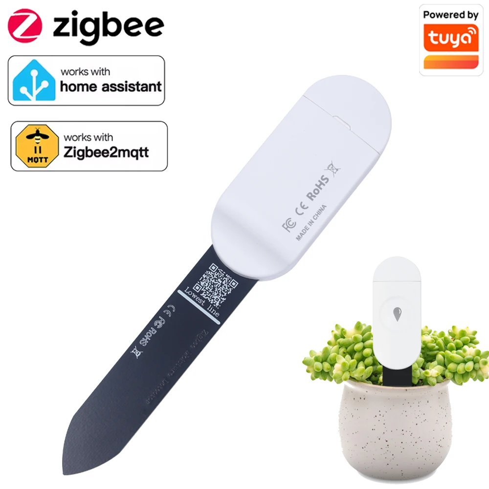 Tuya Zigbee – détecteur de température et d'humidité, testeur intelligent de sol, capteur d'humidité, application téléphonique, moniteur en temps réel pour maison et jardin