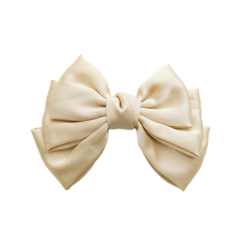 New Ribbon Hairgrips Big Large Bow Hairpin For Women Girls Satin Trendy Ladies Hair Clip New Cute Barrette Hair Accessories