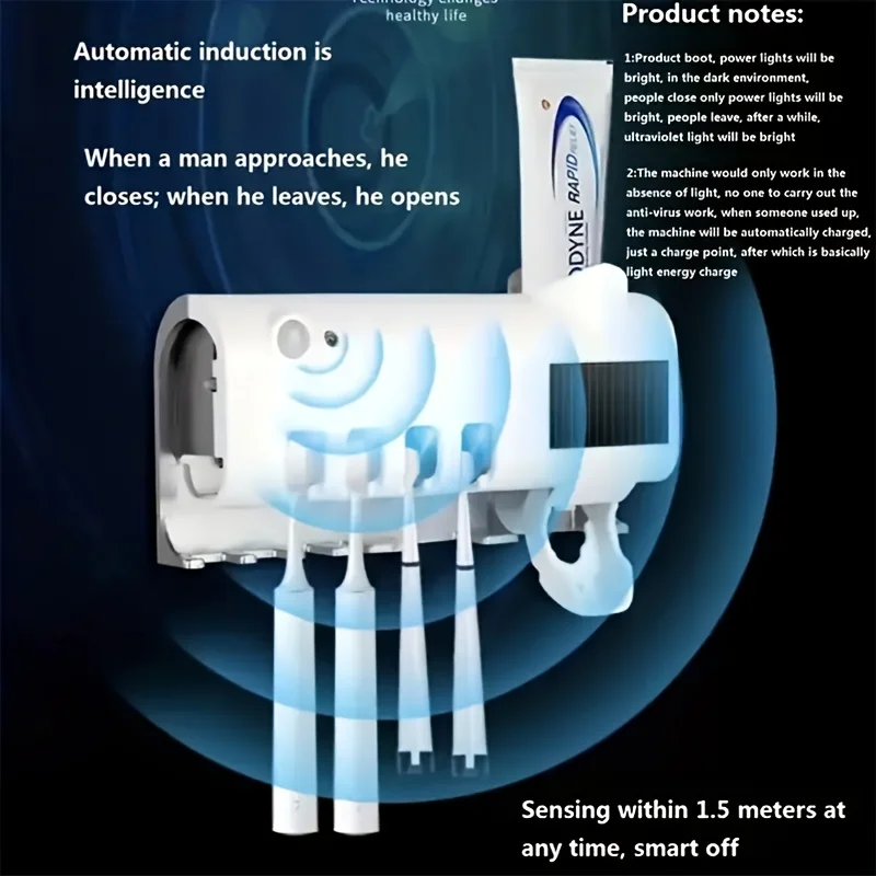 Automatic Toothpaste Squeezing Toothbrush Storage Box dispenser