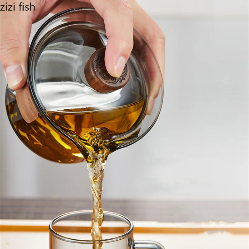 Glass Teapot Teacup Kettle Kungfu Tea Set Cover Bowl Tea Bowl Making Utensil Making Tools Teaware Pot and Cup Sets