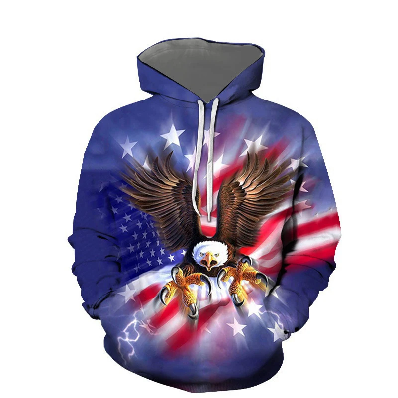 Flag of the United States Fashion Style 3D Printed Hoodies Unisex Pullovers Hoodie Casual Sweatshirts