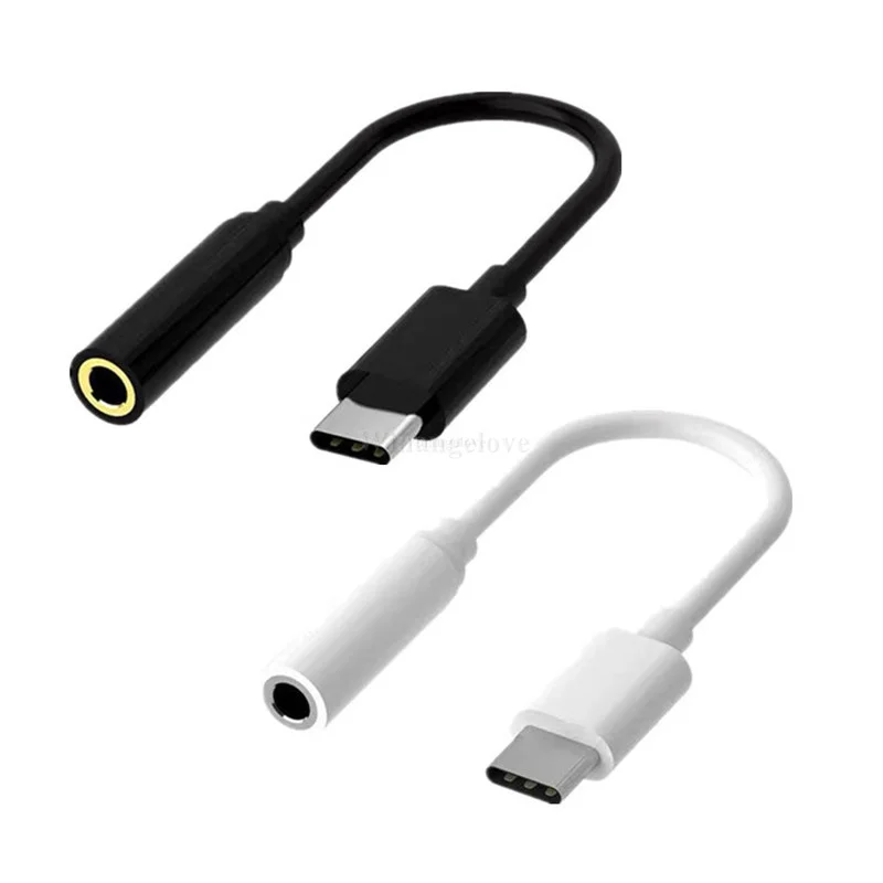 

200pcs USB C to 3.5mm Headphone Adapter Type C Jack AUX For samsung S10 S9 S8 For XiaoMi For huawei