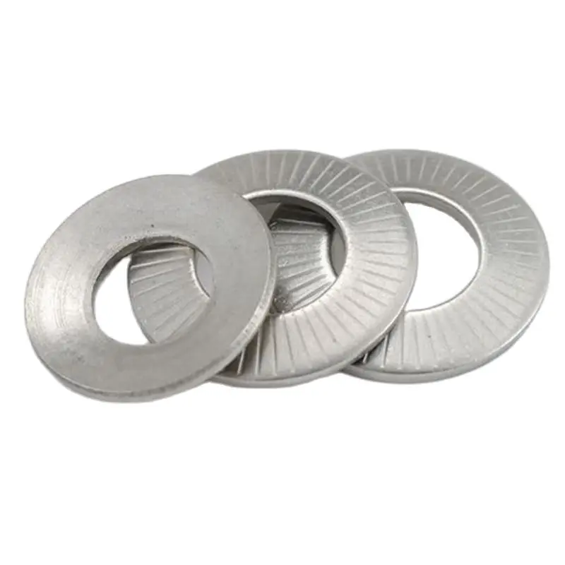 M8NFE25511StainlessSteel304ConicalKnurledSpringContactWasher