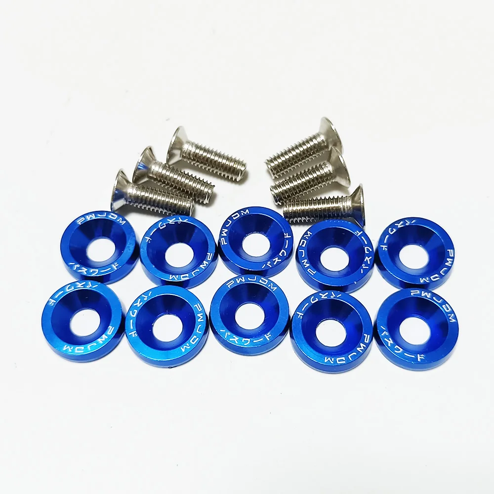 2022 Washer License Plate Bolts Auto Accessories Universal 10pcs M6 Car