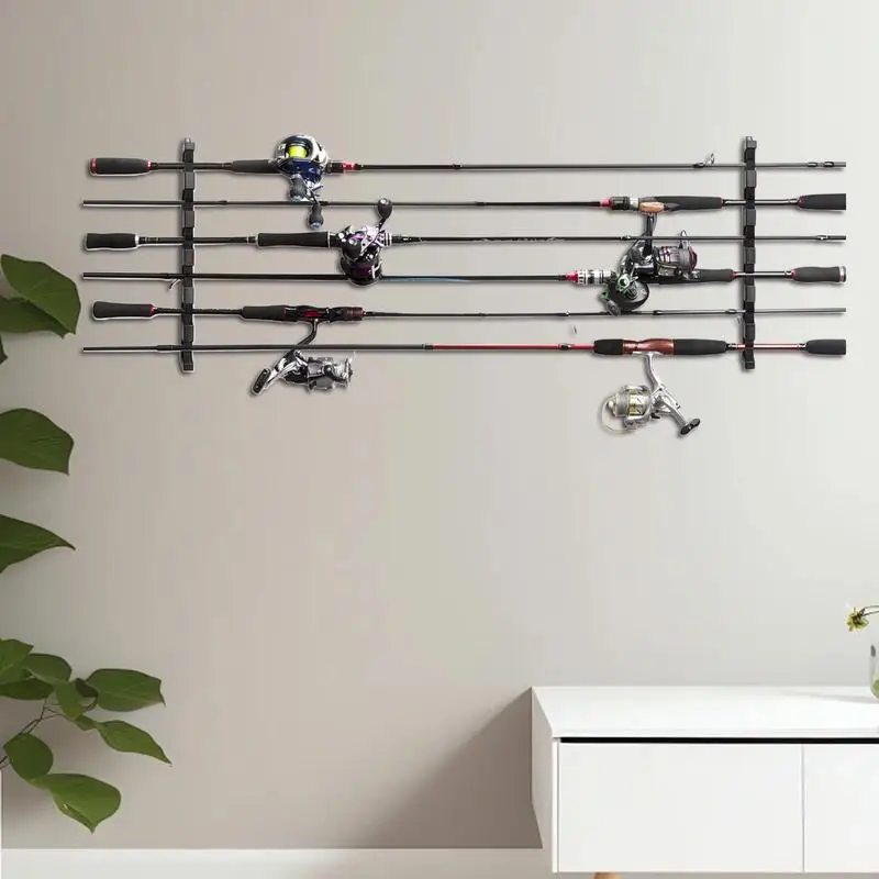 Fishing Pole Holders Wall Mount Fishing Rod Holder Stable Rod Carrier Vertical Stand Pole Stand for