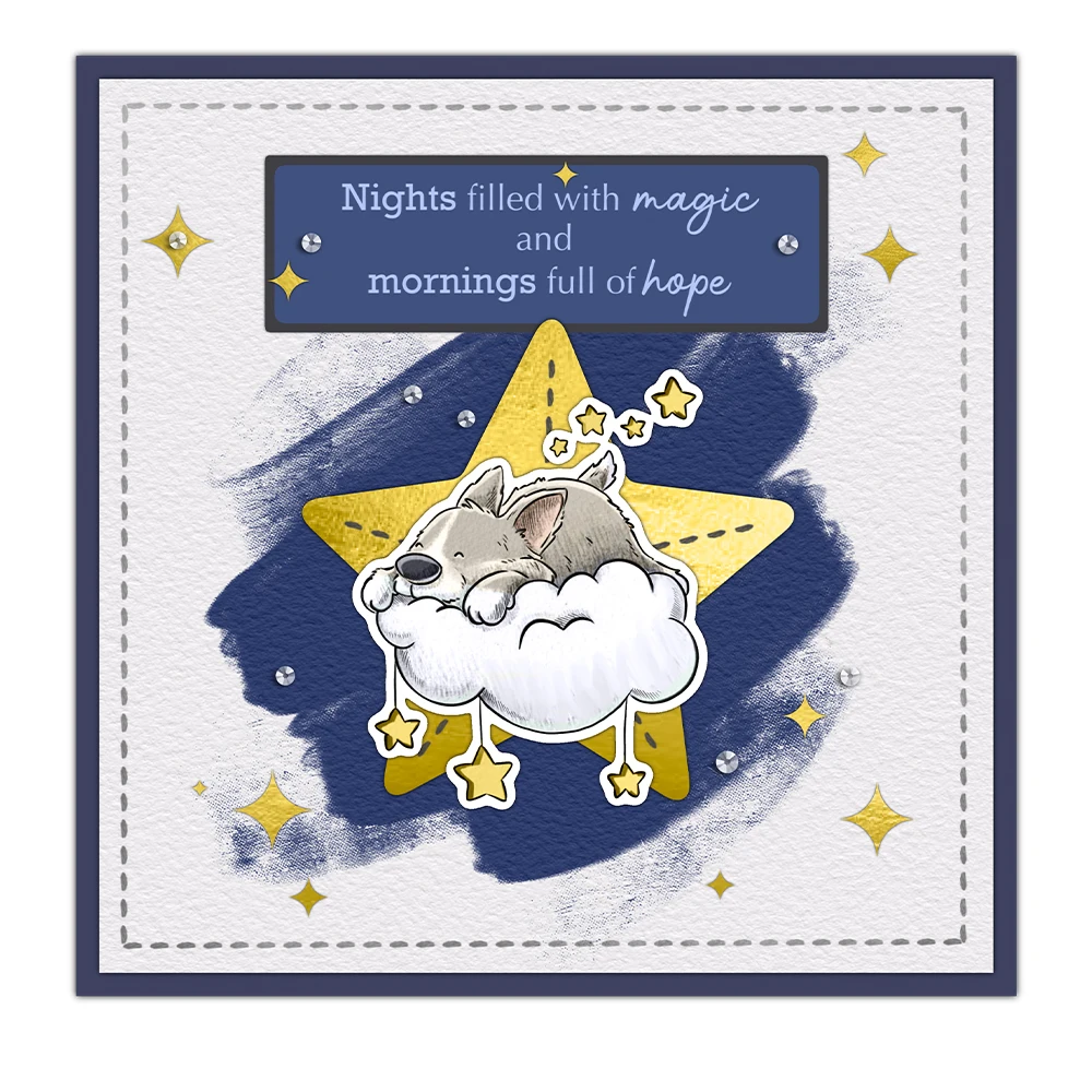 Mangocraft Cute Dogs Sleep And Dream Clear Stamp DIY Scrapbooking Supplies Silicone Stamp For Card Making Albums Crafts Decor clear stamps clear rubber stamps