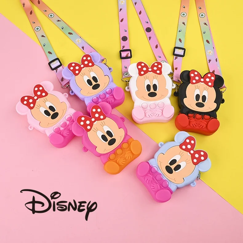 

Disney Minnie Mouse Satchel Action Anime Figure Minnie Mouse Satchel Cute Cartoon Doll Toys Coin Purse Ornaments Children Gifts