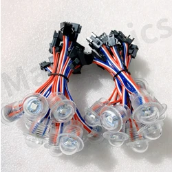 New 200Pcs DC12V 20MM Full Color LED Point Light IP67 Waterproof 0.3W UCS1903 For Led Pixel Light Billboard Amusement Park Decor