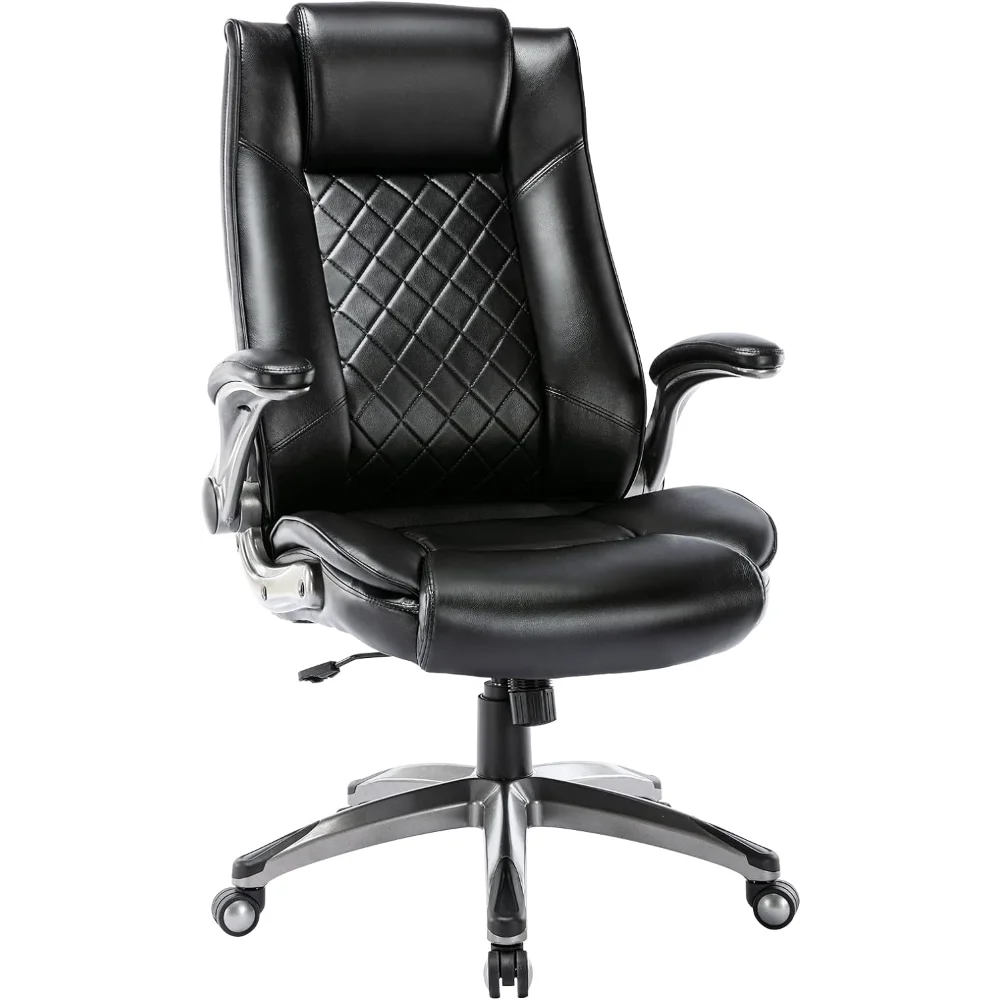 

COLAMY Office Chair-Ergonomic Computer Desk Chair with Thick Seat for Comfort, High Back Executive Chair with Padded Flip-up