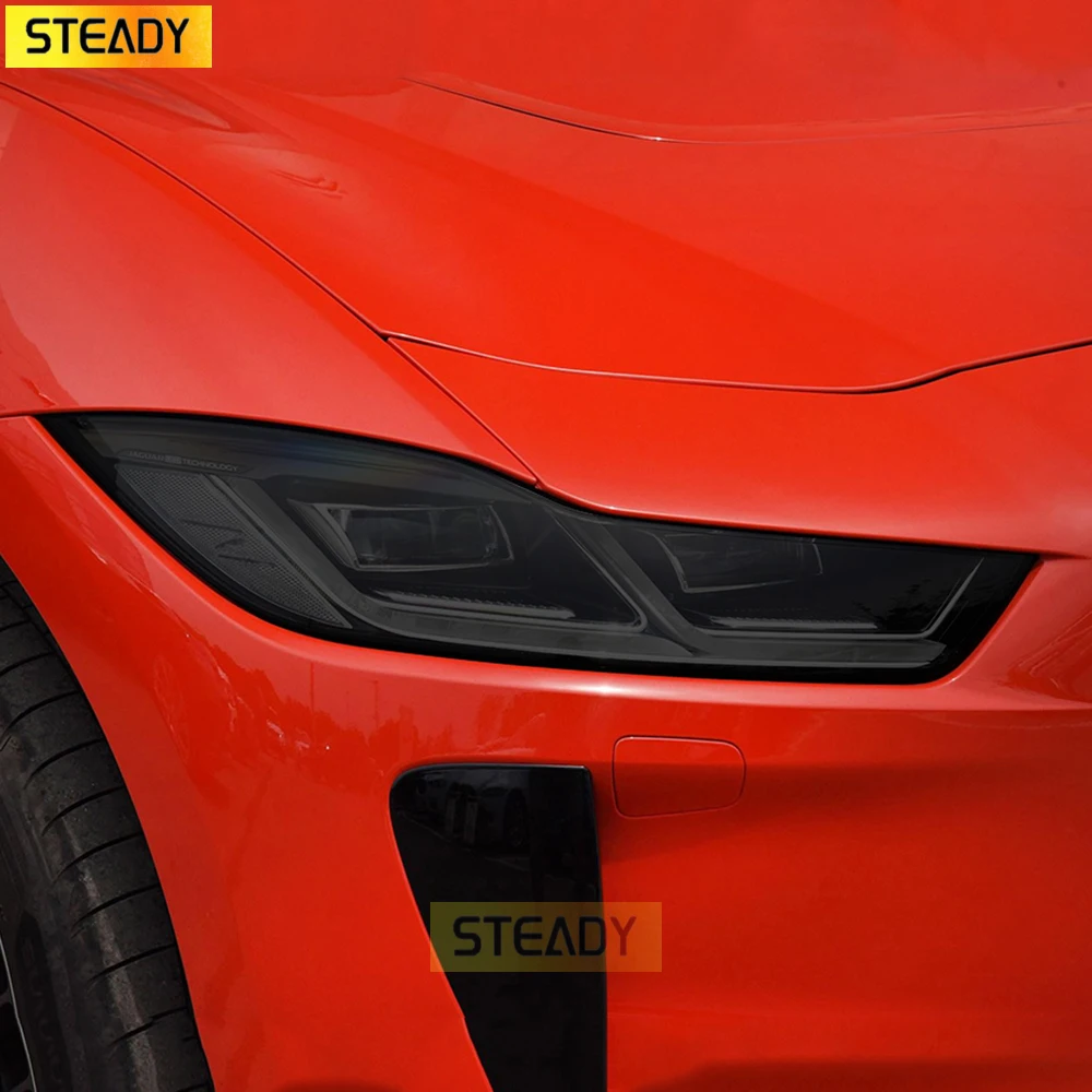 

Car Headlight Protective Film Headlamp Transparent Black TPU Sticker For Jaguar e-pace f-pace f-type i-pace xe xj Accessories