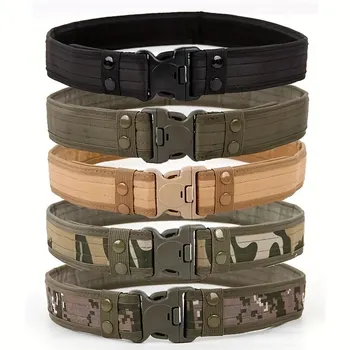 Cintura da uomo Cintura tattica mimetica esterna Cintura in tessuto Oxford Cintura da alpinismo Cintura larga in nylon Cintura da lavoro Cinture neutre