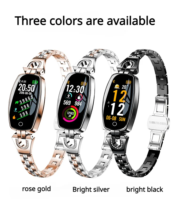 Fashion Explosion Women's Wrist Smart Watch Ladies H8 Smart