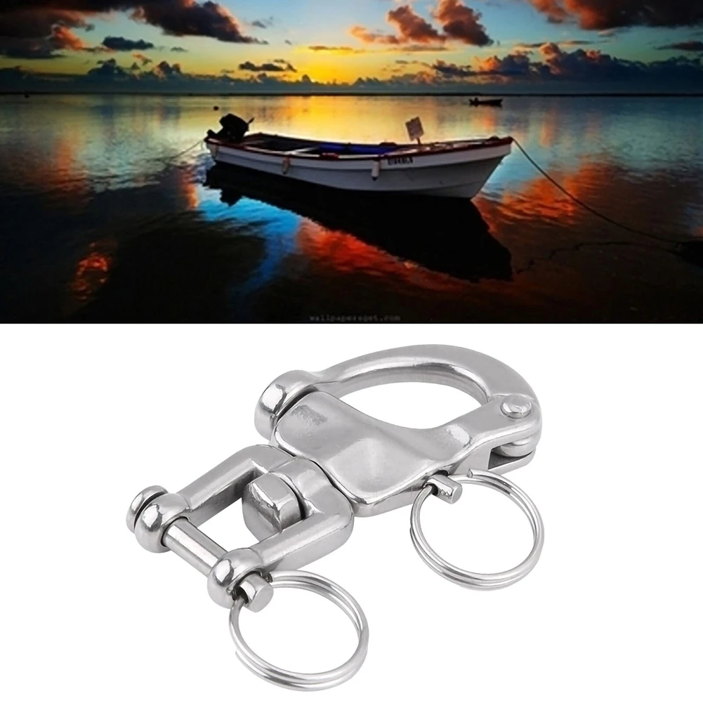 316 Stainless Silver Steel Jaw Swivel Snap Shackle Fit For Sailboat  Spinnaker Halyard Parts Car Accessories - AliExpress
