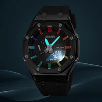 SKMEI 2100 Waterproof Men Watch Countdown Stopwatch Led Light Electronic Movement Wristwatch 5Alarm Clock 2 Time Digital Watches 2