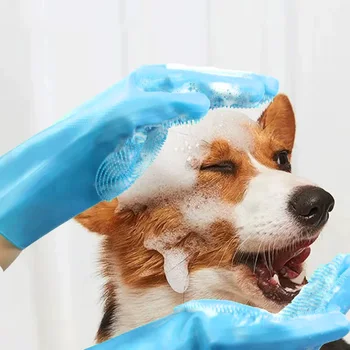 Ergonomic blue gloves combining kitchen duty and pet care. A heartfelt Mother’s Day surprise or year-round helper for every home