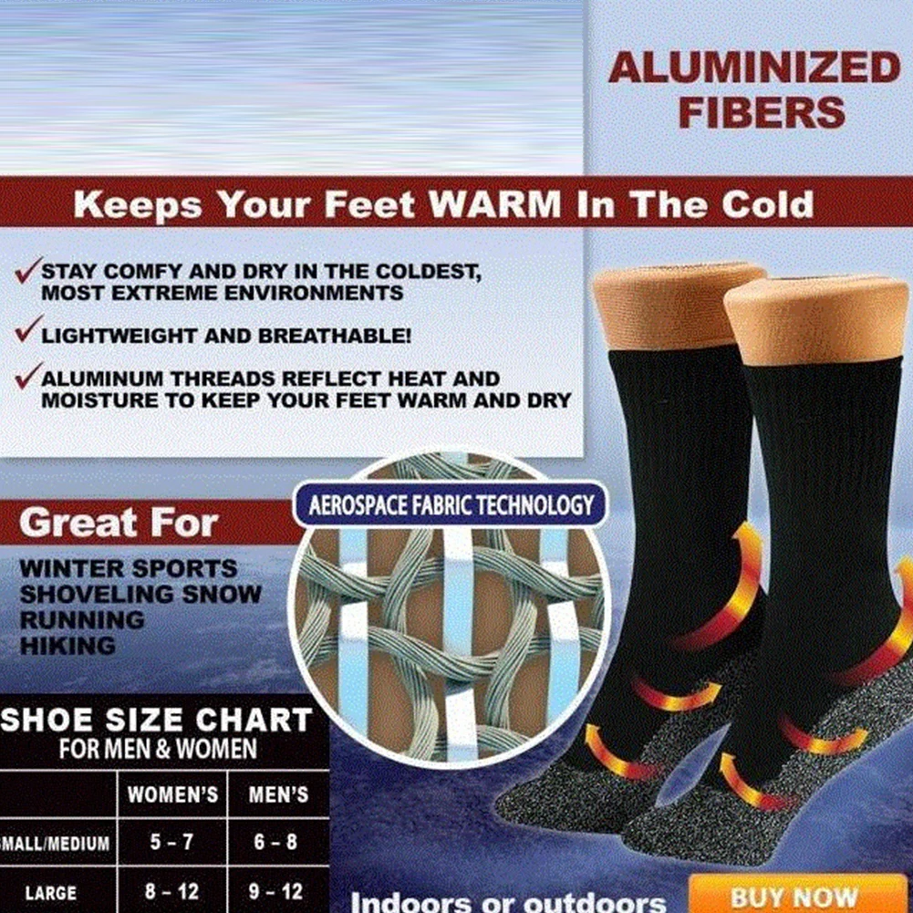 1Pair Winter Thermal Socks For Women /Men 2