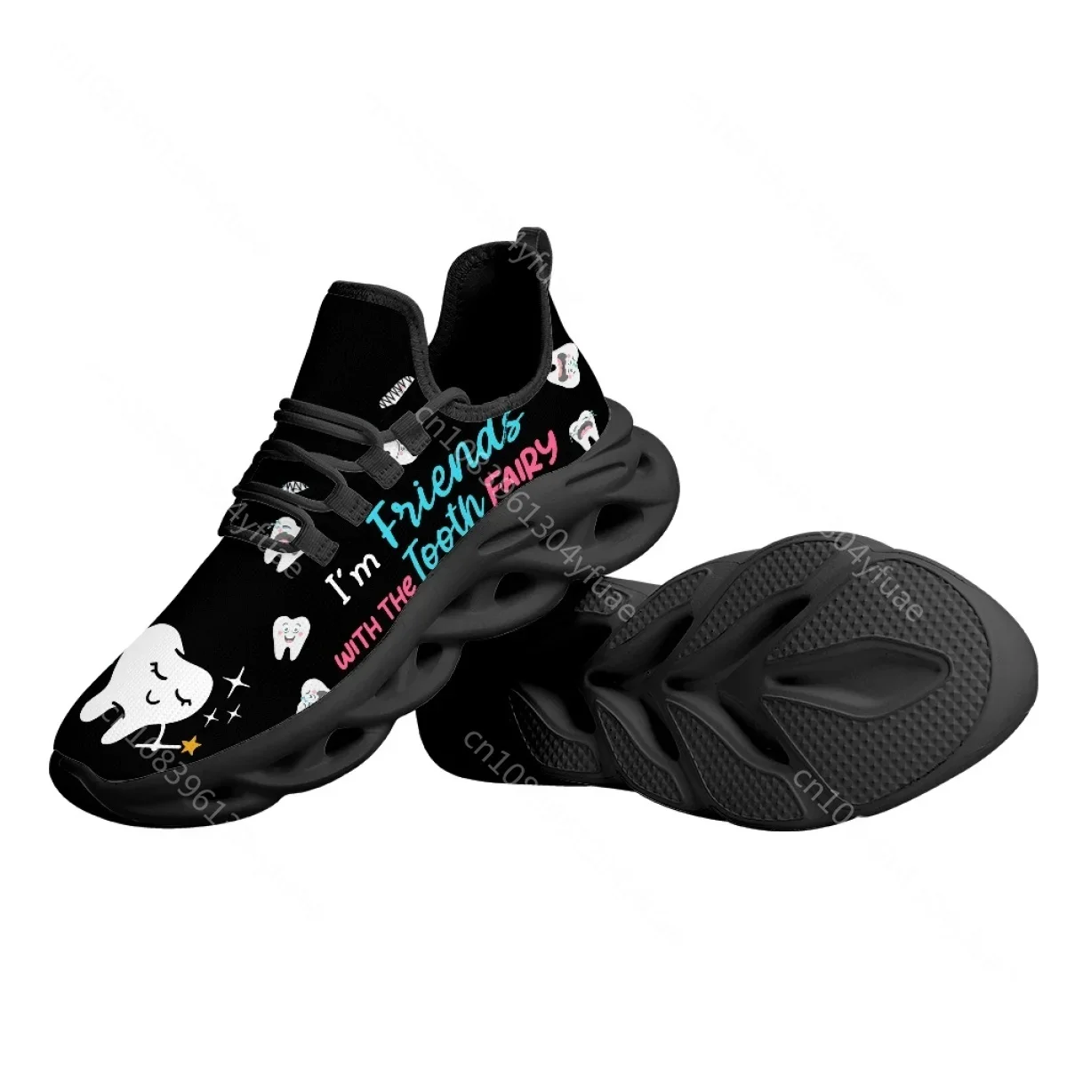 Dental Assistant Sneakers Women's Running Shoes Lightweight Lace-up Platform Shoes For Female Non-Slip Jogging 2023