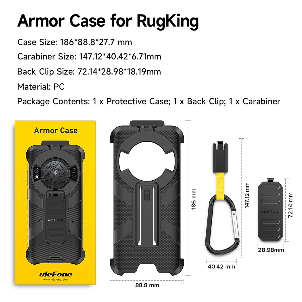 Ulefone Armor Case for RugKing - Shockproof, Precise Cutouts, Multifunctional Heavy Duty Protective Cover with Perfect Fit