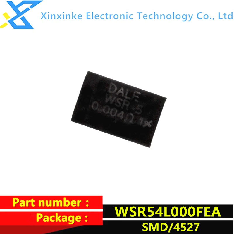 WSR54L000FEA DALE WSR-5 0.004R 1% 5W 4527 4mOhms Current sensing resistor - SMD 0.004ohms Car-grade detection resistor 12v 0 10a dc current detection module current sensing detecting delay relay control