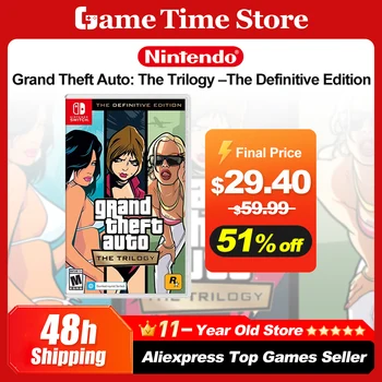 Juegos Giochi Nintendo Switch Grand Theft Auto Offerte GTA Trilogia Edizione Definitiva Interruttore di carte da gioco fisico originale OLED Lite
