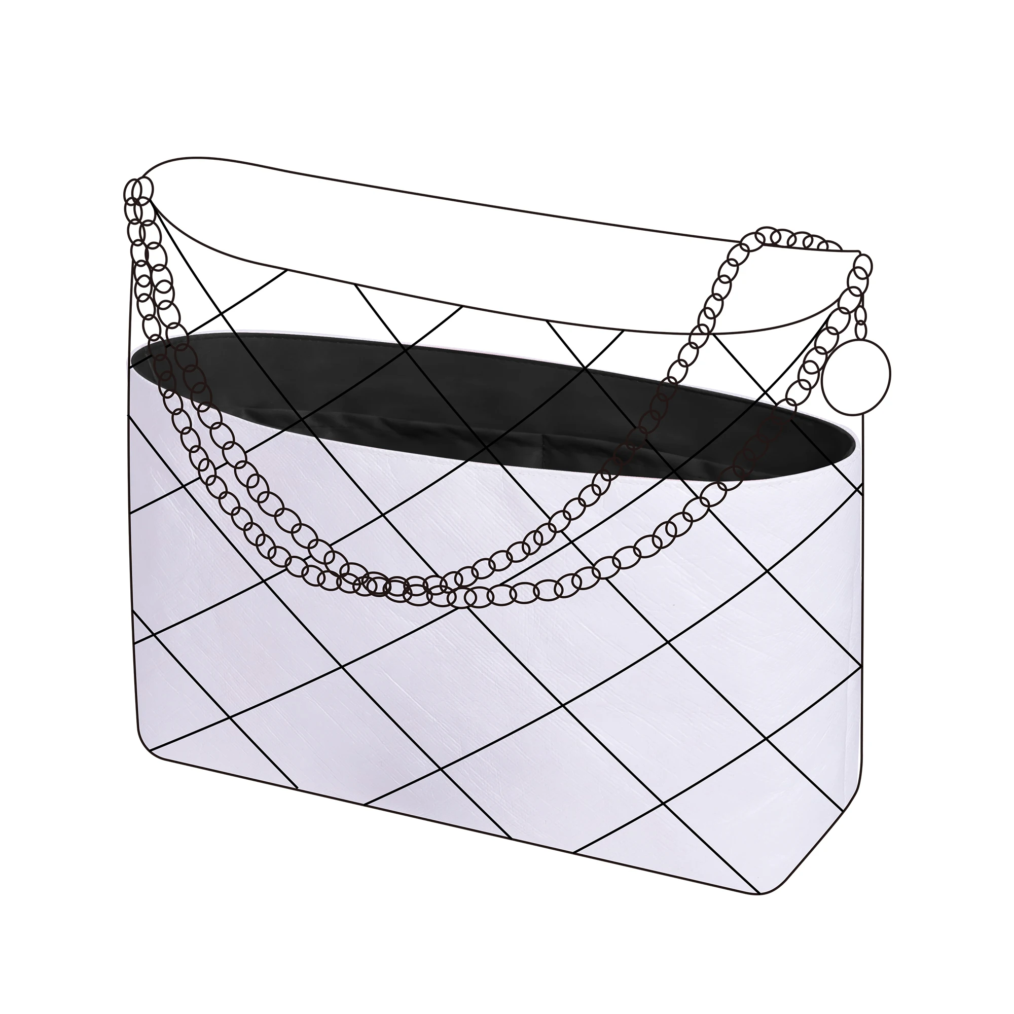 thumbnail image 1 of Organizador de bolsos liviano DGAZ para bolso Chanel 22, interior de bolso de seda y papel Dupont para bolsos de lujo, 1 of 4