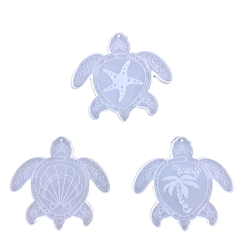 Shiny Glossy for Turtle Ornament Silicone Epoxy Resin Mold DIY Keychain Pendant Jewelry for Valentine Gift Craft