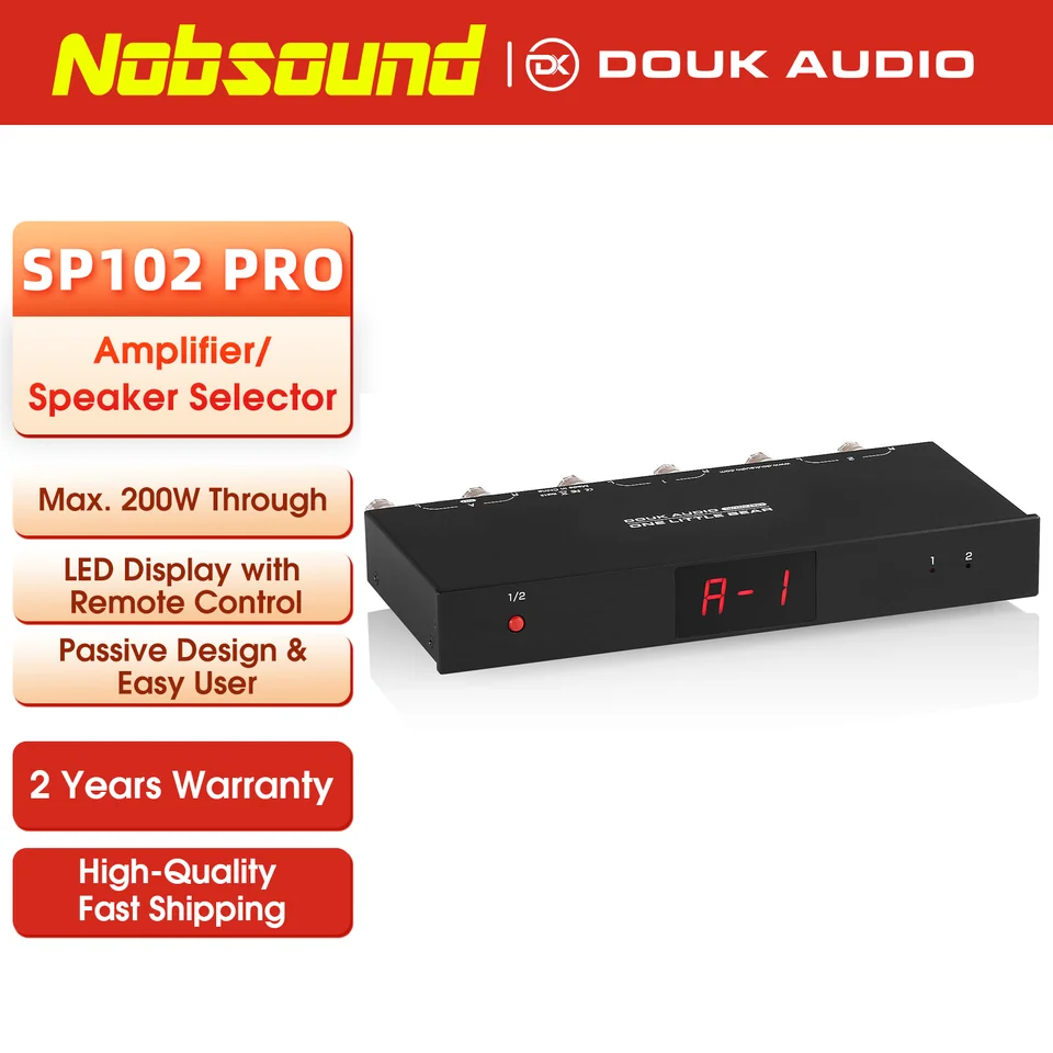 Nobsound SP102 家庭用 2way ステレオ パワーアンプ/スピーカー セレクター パッ Nobsound SP102 家庭用 2way ステレオ パワーアンプ&frasl;スピーカー