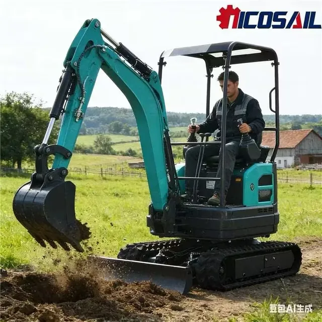 Mini excavator 2 tons 1.8 tons high-quality Chinese mini excavator price three in one excavator 1