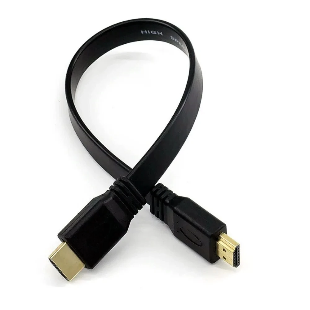 HDMI-Compatible Cable Full HD Male to Male Plug Flat Cord for Audio Video HDTV TV PS3 0.3M 0.5M 1M hdmi adapter cable hdmi cable hdtv adapter cable hdtv cable audio video cable hdmi adapter