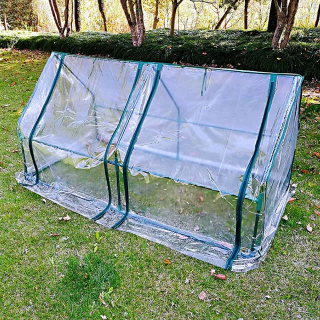 Hordozható Növekvő Alagút Burkolat Esőálló Polytunnel Zöld Házak Külső Szigetelő Helyiséghez Üvegházhatású Kiegészítők - Image 4