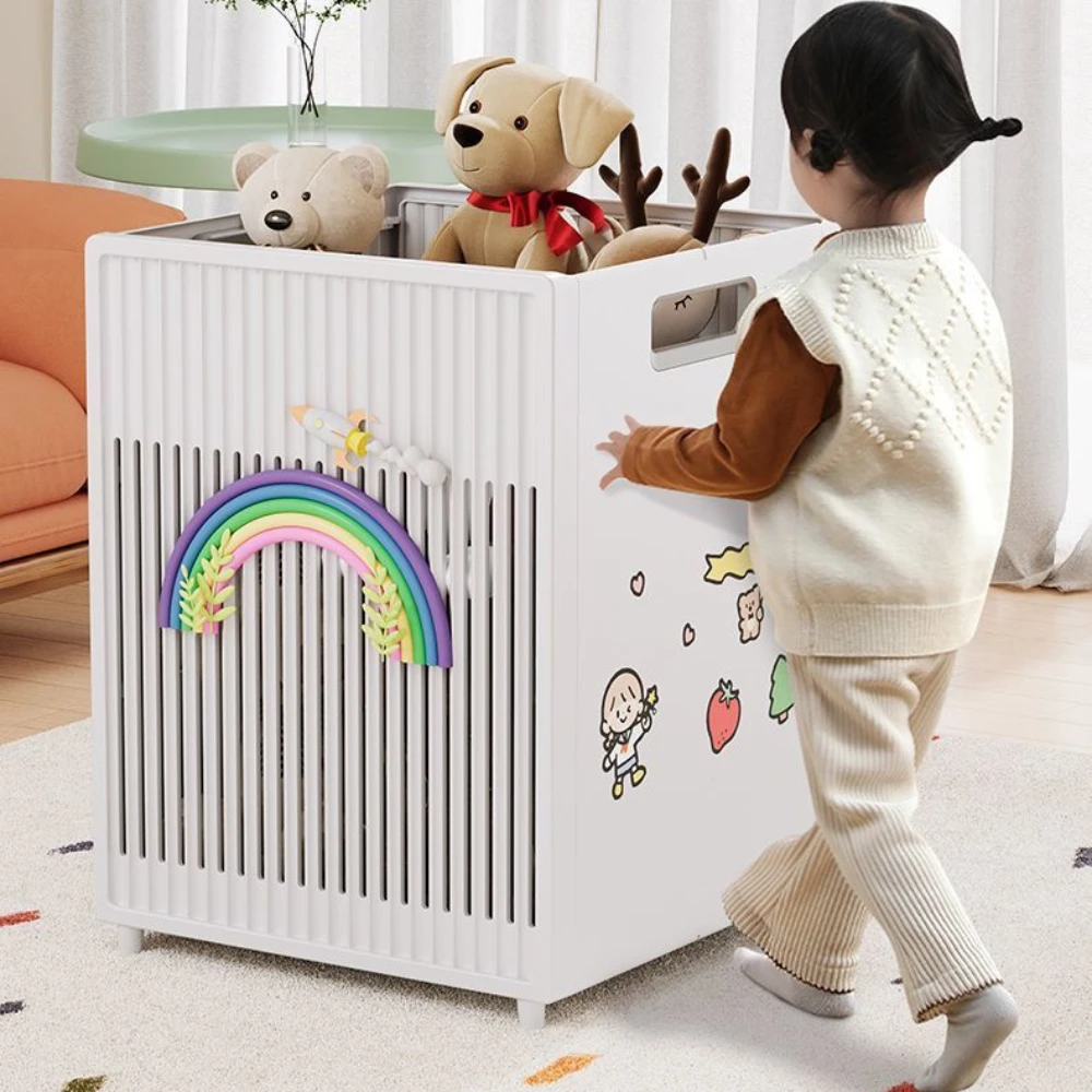 Dirty Clothes Storage Foldable Household High-Capacity Storage Basket Home Accessories Clothes Bucket Movable Laundry Basket