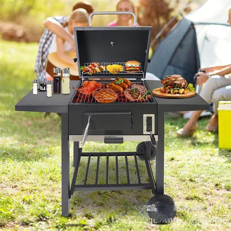Description Picture 3 of itemSCB-115 BBQ Grill Round Charcoal Stove Outdoor Bacon Portable 3 in 1 Barbecue  Double Deck Smoker Oven Camping Picnic Cooking