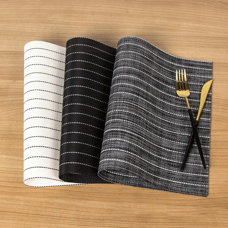 

30*45cmPVC Western Placemat Simple Northern European Wind Insulation Washable Non-slip Pad Placemat for Dining Table